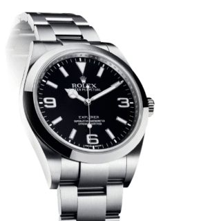 round silver-colored Rolex watch Copy